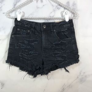 American Eagle Hi-Rise Festival Distressed Shorts
